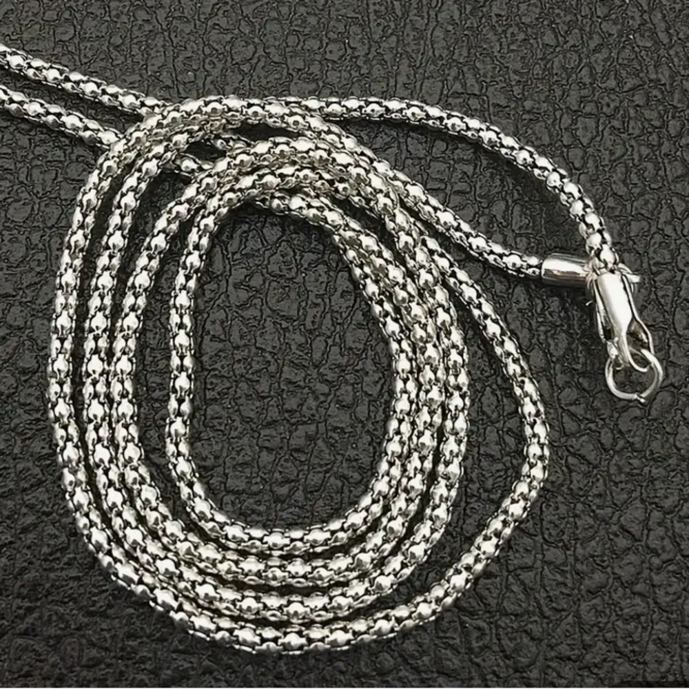 Multi-Colour Rhinestone Heart Necklace on Long 30” Chain - Picture 3 of 4